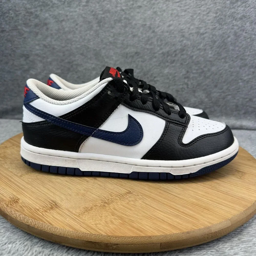Nike Dunk Low Shoes Boys Size 4.5Y Black White Basketball Sneakers HJ9202-001